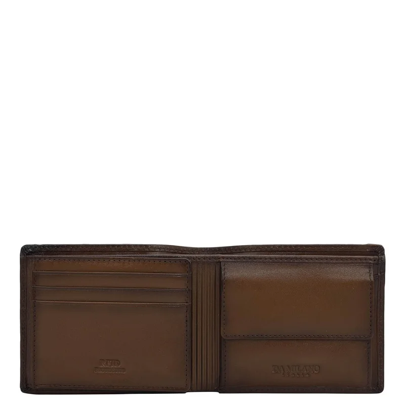 Da Milano Con Cognac Bifold Leather Mens Wallet for Men | Best Price UAE